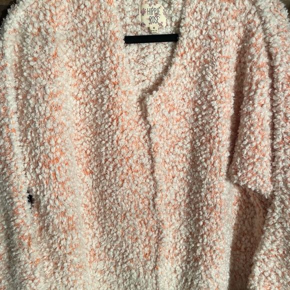 Hippie Rose Women's Cream and Pink Teddy sweater - Picture 4 of 7